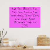 Poster Définition d'une fille (Cuisine)