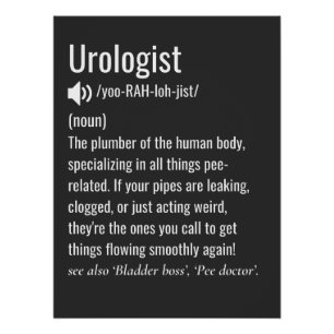 Poster définition d'urologue drôle urologie