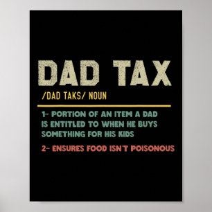 Poster Définition fiscale Fête des pères amusante