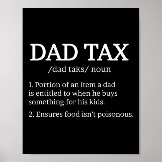 Poster Définition fiscale Vêtements meilleur papa Définit (Devant)