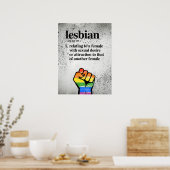 Poster Définition lesbienne - Termes LGBTQ définis - (Cuisine)