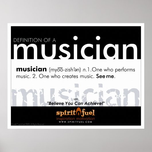 Poster Definition - Musicus (Voorkant)