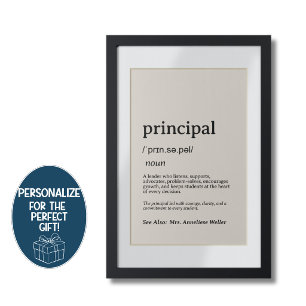 Poster Définition personnalisée de directeur d'école