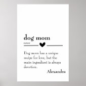 Poster Définition personnalisée de maman de chien (Devant)