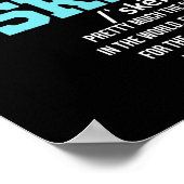 Poster Définition Ski Ski Ski Ski Snowboard Hiver (Coin)