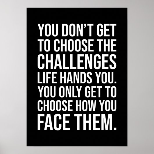 Poster Défis à relever - Motivation du succès (Devant)