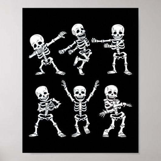 Poster Défis de danse de squelettes dansants Garçons Fill (Devant)