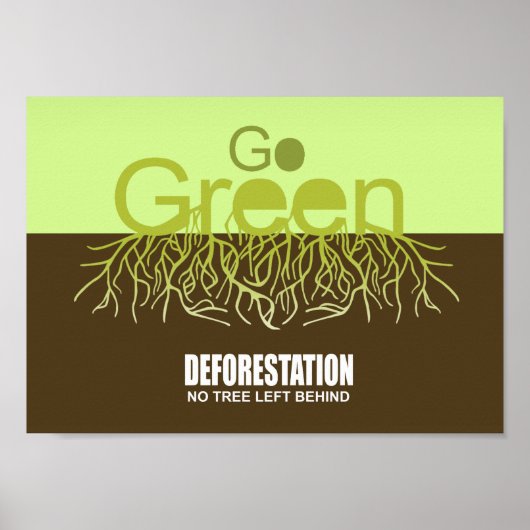 POSTER DÉFORESTATION - AUCUN ARBRE NE RESTE DERRIÈRE (Devant)