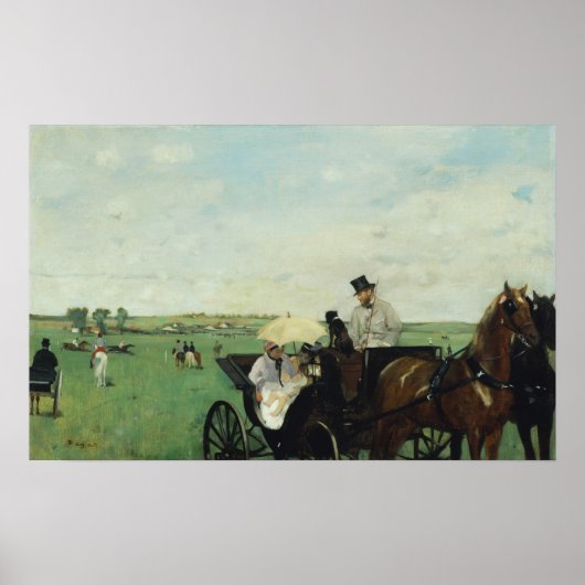 Poster Degas - Aux Courses Dans La Campagne (Devant)