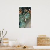 Poster Degas - Danseur vert (Cuisine)
