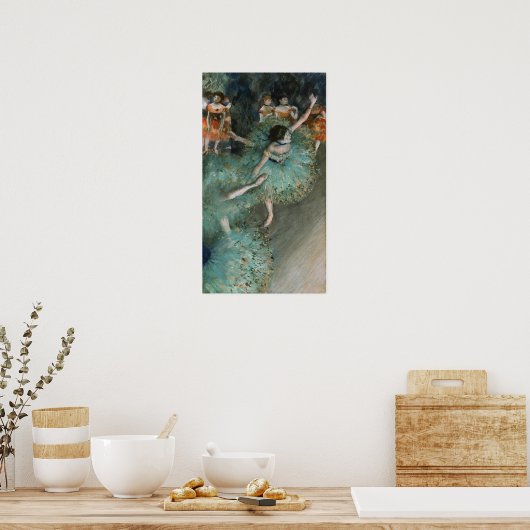 Poster Degas - Danseur vert (Cuisine)