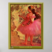 Poster Degas - Danseuse en Robe Rose (Devant)
