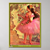 Poster Degas - Danseuse en Robe Rose-1880 (Devant)
