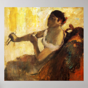 Poster Degas - Femme assise tirant son gant 1890