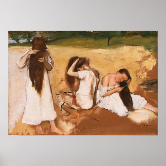 Poster Degas - Femmes Comportant Leurs Cheveux (Devant)