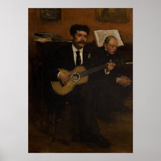 Poster Degas - Lorenzo Pagans Et Auguste De Gas (Devant)