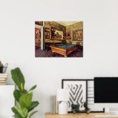 Poster Degas - Salle Billard, peinture populaire, (Bureau à domicile)
