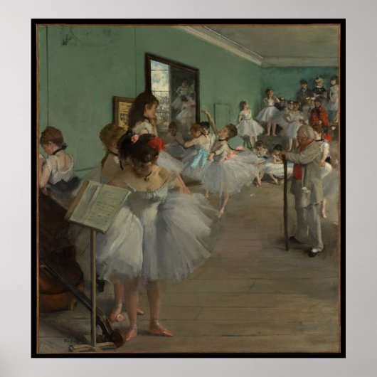 Poster Degas' The Dance Class (Devant)