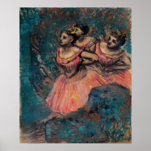 Poster Degas - Trois Danseurs En Costume Rouge (Devant)