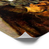 Poster Degas - Une femme assise à côté d'un vase de fleur (Coin)