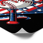 Poster Dégoulinade de baseball pour garçons Dégoulinade d (Coin)