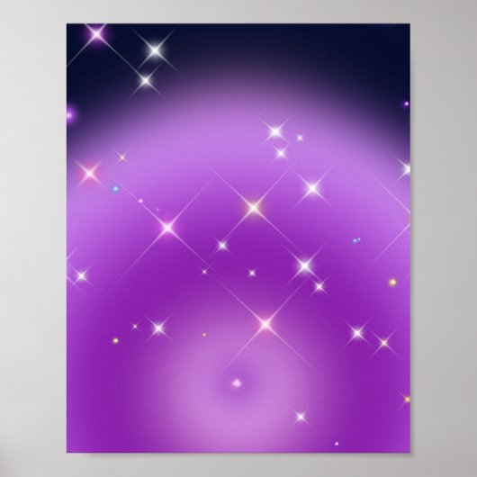 Poster Dégradé apaisant Aura Violet (Devant)