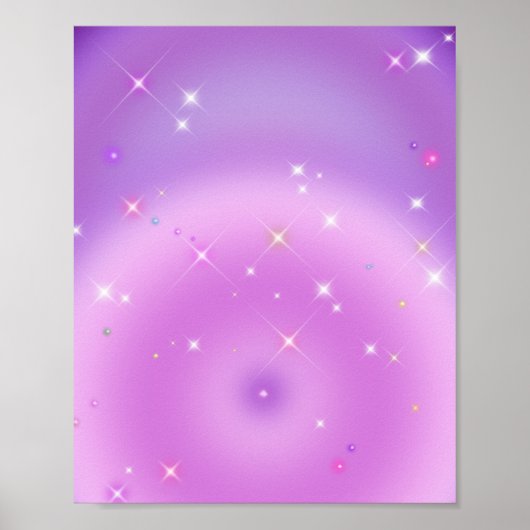 Poster Dégradé apaisant Aura Violet doux (Devant)