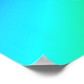 Poster Dégradé arc-en-ciel diagonal bleu à vert (Coin)