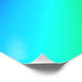 Poster Dégradé arc-en-ciel diagonal bleu à vert 20x20 (Coin)