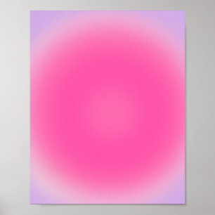 Poster Dégradé Aura Rose Et Violet