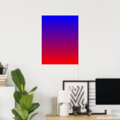 Poster Dégradé bleu à rouge (Bureau à domicile)