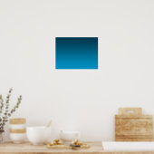 Poster Dégradé Bleu - clair à profond | Fond d'ambiance | (Cuisine)