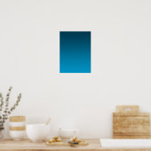 Poster Dégradé Bleu - clair à profond | Fond d'ambiance | (Cuisine)