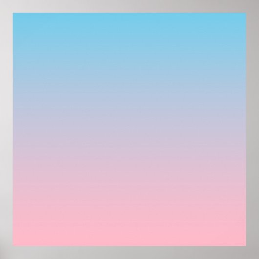 Poster Dégradé bleu et rose (Devant)