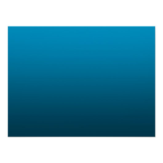 Poster Dégradé Bleu - foncé à clair | Fond d'ambiance | (Devant)