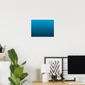 Poster Dégradé Bleu - foncé à clair | Fond d'ambiance | (Bureau à domicile)