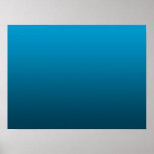 Poster Dégradé Bleu - foncé à clair Fond d'ambiance