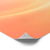 Poster Dégradé chaud de corail pêche Abstrait Vagues (Coin)