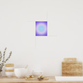 Poster Dégradé d'aura bleu violet rose (Cuisine)