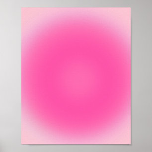 Poster Dégradé d'aura rose