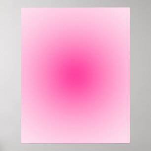 Poster Dégradé d'aura rose pastel à rose chaud 16x20
