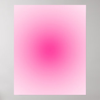 Poster Dégradé d'aura rose pastel à rose chaud 16x20