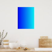 Poster Dégradé de bleu à aqua (Cuisine)