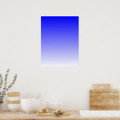 Poster Dégradé de bleu à blanc (Cuisine)