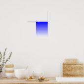 Poster Dégradé de bleu à blanc (Cuisine)