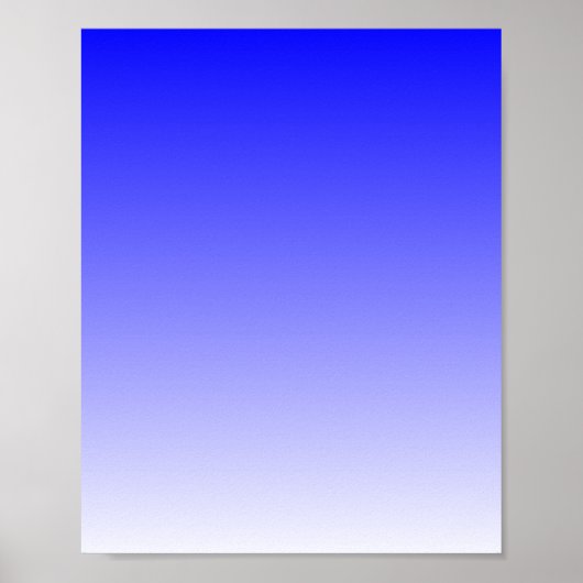 Poster Dégradé de bleu à blanc (Devant)