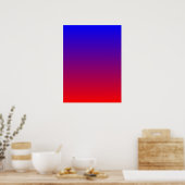 Poster Dégradé de bleu à rouge (Cuisine)