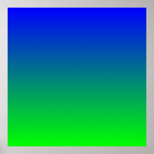 Poster Dégradé de citron bleu (Devant)