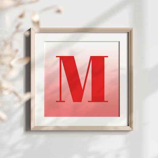 Poster Dégradé de corail clair