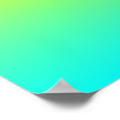 Poster Dégradé de jaune à aqua (Coin)